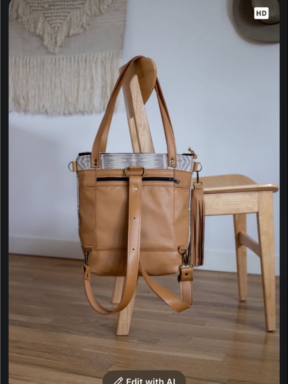 Mercy grey design tote/backpack - Picture 2 of 5